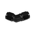 Adapter AN8 45' female-female coupler hose fitting Black