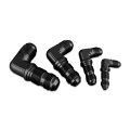 Adapter AN8 JIC bulkhead 90' male fuel hose fitting Black
