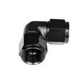 Adapter AN8 90' female-female coupler hose fitting Black