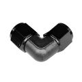 Adapter AN8 90' female-female coupler hose fitting Black
