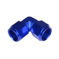 Adapter AN8 90' female-female coupler hose fitting Blue