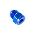 Adapter AN8 male to AN6 female JIC reducer hose fitting Blue
