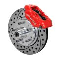 Wilwood 140-11018 Forged Dynalite Pro Series Front Brake Kit Drilled Red 11.00 for Ford Mustang 1984-1993