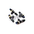 Deatschwerks Bosch EV14 4 fuel injectors kit 1200cc/min, Universal 60mm