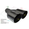 Universal Exhaust Tail Pipe Muffler Tip round 100mm lenght 280mm mounting diameter 65mm