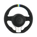 GReddy Black Leather Steering Wheel with 3-Color Stripe for Toyota GT86 (12-16)