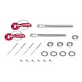 JRspec sliding bonnet pins - red