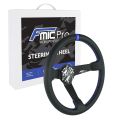 Sportlenkrad FMIC.Pro Track leder 350mm versatz 90mm blau