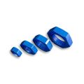 AN-8 AN8 (3/4 UNF) Adapter JIC bulkhead hex nut Fuel Oil Hose Fitting Blue