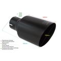 Universal Exhaust Tail Pipe Muffler Tip round 100mm lenght 120mm mounting diameter 50mm