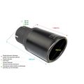 Universal Exhaust Tail Pipe Muffler Tip round 90mm lenght 120mm mounting diameter 55mm