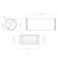 Nuke Performance Fuel Filter Slim 10 micron AN-10 - Welded stainless steel element
