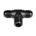 TEE MALE/MALE/MALE AN8-3/8 NPT-AN8 Black