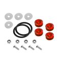 Quick Release Aluminium Bumper Fender Fastener Kit JRspec Red