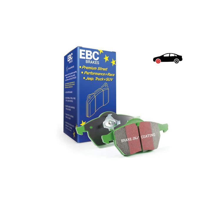 DP2837 Brake Pads GREENSTUFF EBC Brakes for Ford Escort Mk5 Escort Mk6 ...