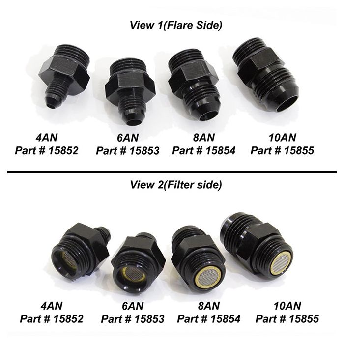 AN6 to AN8 ORB Filter Fitting for Lightning 375 Nitrous Express NX 15853