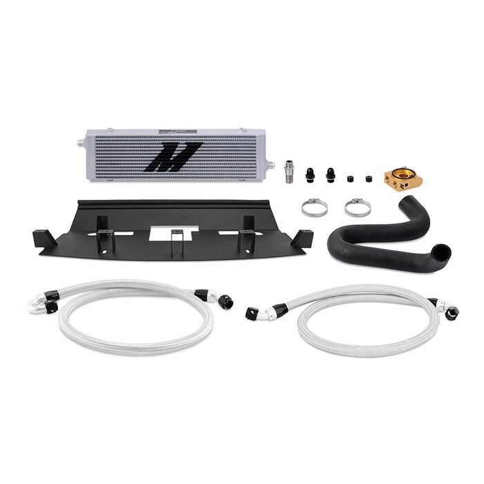 Mishimoto MMOC-MUS8-18T Oil Cooler Kit Thermostatic for Ford Mustang GT 18+ Silver