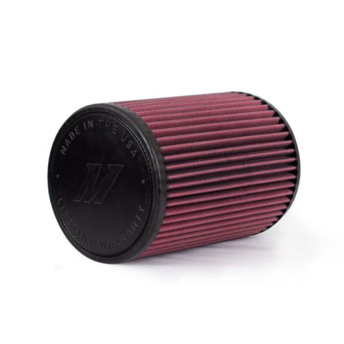 Mishimoto MMAF-3505 Air Filter w/ Molded Logo Red Oil 8 Layer Cotton w/ Worm Gear.