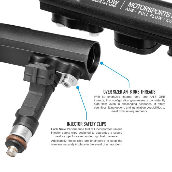 Nuke Performance Fuel Rail for BMW 6cyl S38