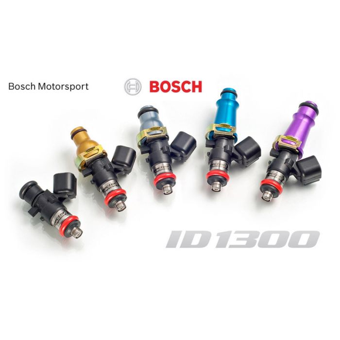4 fuel injectors kit Injector Dynamics 1300cc/min, Mazda Miata MX-5 1.6l 1.8l 90-05 / Miata MX-5 Mazdaspeed 1.8 Turbo 94-05 60mm / 11mm (blue)