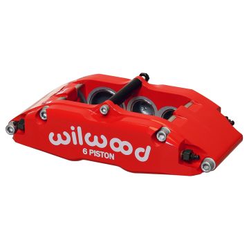 Wilwood 120-13383 Billet Narrow Superlite Lug Mount Caliper Left 6 Pistons Red