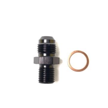 6AN Male to M12x1.25 Male Fitting Adapter Radium Engineering