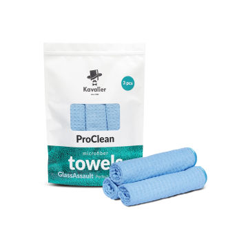 KAVALIER ProClean Microfiber Towel - GlassAssault Perfect Glass Polisher 3pack