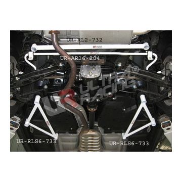 Rear Side Bars Ultra Racing for Subaru Impreza 08+ GH/GR +STI