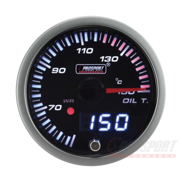 Prosport JDM Series 52mm - Öltemperaturanzeige mit wasserdichtem Sensor