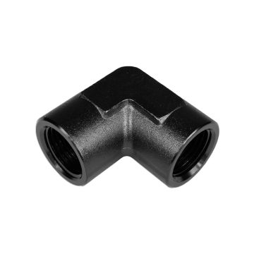 Adapter 3/8 NPT 90' female-female coupler hose fitting Black