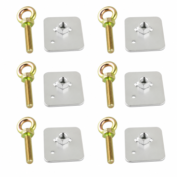 Harness Eye Bolt and Plate Set FMIC.Pro 65 × 65 mm FIA 7/16"-20 UNF 6 pcs