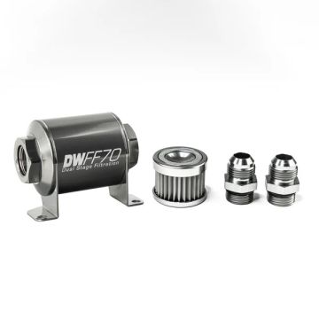 DeatschWerks In-Line Fuel Filter Kit -10AN 5 Micron 70mm