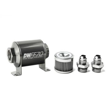 DeatschWerks In-Line Fuel Filter Kit -8AN 40 Micron 70mm