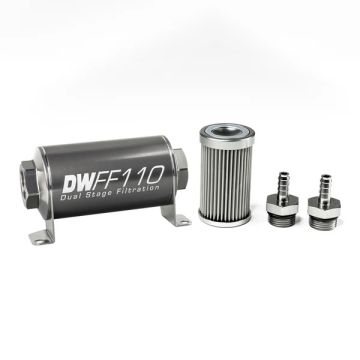 DeatschWerks In-Line Fuel Filter Kit 5/16IN 10 Micron 110mm