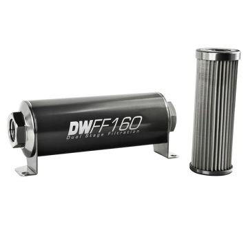 DeatschWerks In-Line Fuel Filter Kit -10AN Female 10 Micron 160mm