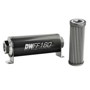 DeatschWerks In-Line Fuel Filter Kit -10AN Female 40 Micron 160mm