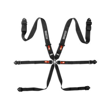 Sparco BRN0054B0.N Competition H-3 6 Punkt Sicherheitsgurte FIA 8853-2016 Schwarz
