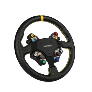 SIMSONN Lederlenkrad mit Carbon Nabe HUB für Simracing Simulator