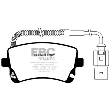 DP81470RPX Racing Brake Pads RP-X Racing EBC Brakes for Audi A8 quattro D3/4E RS4 B7 RS6 C5 RS6 C6 Volkswagen Phaeton Audi RS4 RS6