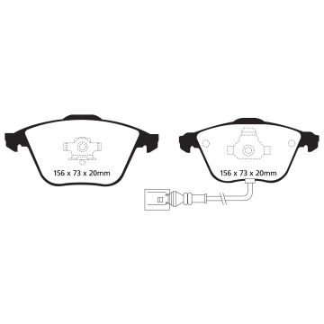 DP81594RPX Racing Brake Pads RP-X Racing EBC Brakes for Audi A3 quattro 8P S3 8P PR-1LK Seat Leon 1P Skoda Superb 3T Volkswagen Eos Golf Mk5 Golf Mk6 Passat B6 Passat B7 Passat CC Scirocco Volkswagen CC Passat 4Motion R32 Leon 1P Cupra Leon 1P Cupra R Pas