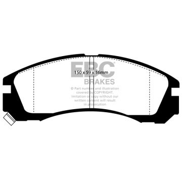 DP6954 Bremsbeläge GREENSTUFF EBC Brakes für Mitsubishi Outlander Pajero Shogun Dodge B150, B1500 Cargo 1500 Van 1/2 ton Mitsubishi Montero Montero Sport Outlander