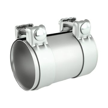 Stainless steel SS304 exhaust pipe connector with clamps FMIC.EU 76mm 3"