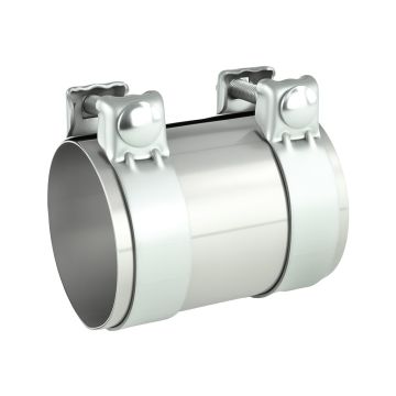 Stainless steel SS304 exhaust pipe connector with clamps FMIC.EU 89mm 3.5"