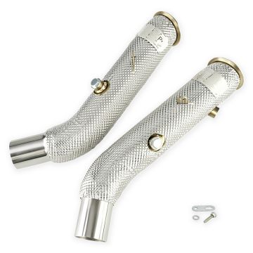 Downpipe mit Hitzeschutz FMIC.Pro für Alfa Romeo Giulia 952 Stelvio 949 Quadrifoglio 2.9L V6 2016-2022