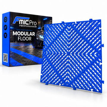 Modularer Plattenboden FMIC.Pro für Garage und Werkstatt 40x40cm 20mm Blau