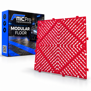 Modularer Plattenboden FMIC.Pro für Garage und Werkstatt 40x40cm 20mm Rot