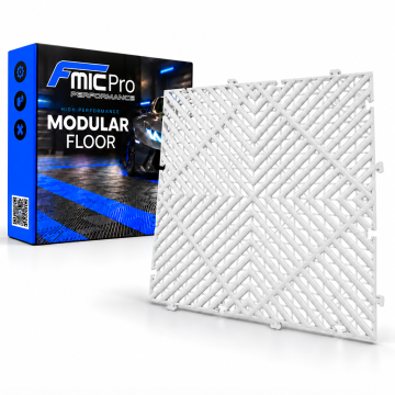 Modularer Plattenboden FMIC.Pro für Garage und Werkstatt 40x40cm 20mm Weiß