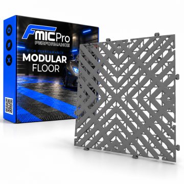 Modularer Plattenboden FMIC.Pro für Garage und Werkstatt 40x40cm 30mm Grau