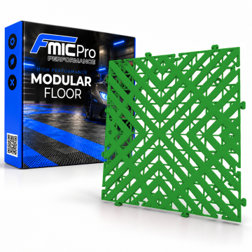 Modularer Plattenboden FMIC.Pro für Garage und Werkstatt 40x40cm 30mm Grün