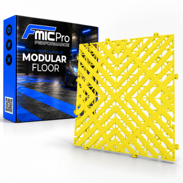 Modularer Plattenboden FMIC.Pro für Garage und Werkstatt 40x40cm 30mm Gelb